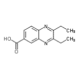 structure of CAS# 694506-87-1, 2,3-Diethyl-6-quinoxalinecarboxylic acid;2,3-diethyl-6-quinoxalinecarboxylic acid;2,3-Diethyl-quinoxaline-6-carboxylic acid;BAS 09868093
