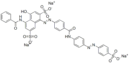 CAS#: 6949-17-3， 5-(Benzoylamino)-4-Hydroxy-1-[[4-[[[4-[(4-Sulfophenyl)Azo]Phenyl]Amino]Carbonyl]Phenyl]Azo]-2,7-Naphthalenedisulfonic Acid Trisodium Salt