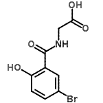 CAS#: 69507-30-8， N-(5-Bromo-2-hydroxybenzoyl)glycine
