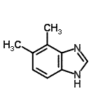 structure of CAS# 69557-55-7, 4,5-Dimethyl-1H-benzimidazole;1H-Benzimidazole,4,5-dimethyl-;4,5-dimethyl-1H-benzo[d]imidazole