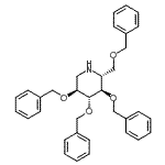 structure of CAS# 69567-11-9, (2R,3R,4R,5S)-3,4,5-Tris(benzyloxy)-2-[(benzyloxy)methyl]piperidine;