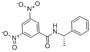 结构式 CAS# 69632-31-1, (S)-(+)-N-(3,5-二硝基苯甲酰)-alpha-苯基乙基胺