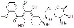 CAS#: 69804-35-9， (R)-8-(((3-Amino-2,3,6-Trideoxy-alpha-L-Lyxo-Hexopyranosyl)Oxy)Acetyl) -7,8,9,10-Tetrahydro-6,8,11-Trihydroxy-1-Methoxy-5,12-Naphthacenedione