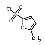 structure of CAS# 69815-95-8, 5-Methyl-2-furansulfonyl chloride;2-(Chlorosulfonyl)-5-methylfuran;2-(Chlorosulphonyl)-5-methylfuran;5-Methylfuran-2-sulfonyl chloride
