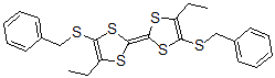 结构式 CAS# 698359-01-2, 4-乙基-2-[4-乙基-5-[(苯基甲基)硫代]-1,3-二硫杂环戊烯-2-亚基]-5-[(苯基甲基)硫代]-1,3-二硫杂环戊烯