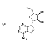 结构式 CAS# 698999-09-6, 5'-氯-5'-脱氧腺苷水合物(1:1)