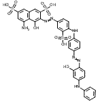 CAS#: 69929-14-2， 5-Amino-3-{[4-({4-[(4-anilino-2-hydroxyphenyl)diazenyl]phenyl}amino)-3-sulfophenyl]diazenyl}-4-hydroxy-2,7-naphthalenedisulfonic acid