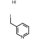 结构式 CAS# 69966-59-2, 3-(碘甲基)吡啶氢碘酸盐(1:1)