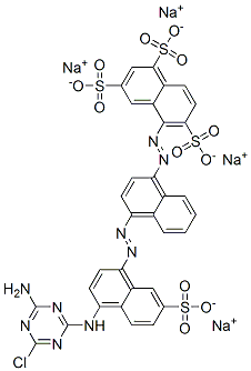 CAS#: 70224-59-8， Tetrasodium 5-[[4-[[4-[(4-Amino-6-Chloro-1,3,5-Triazin-2-Yl)Amino]-7-Sulphonato-1-Naphthyl]Azo]-1-Naphthyl]Azo]Naphthalene-1,3,6-Trisulphonate