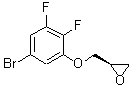 structure of CAS# 702687-42-1, (2R)-2-[(5-Bromo-2,3-difluorophenoxy)methyl]oxirane;(R)-2-((5-Bromo-2,3-difluorophenoxy)methyl)oxirane;(R)-2-[(5-bromo-2,3-difluorophenoxy)methyl]oxirane