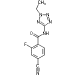 CAS 登录号：704875-40-1， 4-氰基-N-(2-乙基-2H-四唑-5-基)-2-氟苯甲酰胺