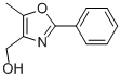 structure of CAS# 70502-03-3, 5-Methyl-2-Phenyl-4-Oxazolemethanol;4-(Hydroxymethyl)-5-Methyl-2-Phenyl-1,3-Oxazole 97%;(5-Methyl-2-Phenyl-1,3-Oxazol-4-Yl)Methanol 97%;(5-METHYL-2-PHENYL-1,3-OXAZOL-4-YL)METHANOL
