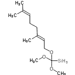 CAS 登录号：70544-83-1， [{[(2E)-3,7-二甲基-2,6-辛二烯-1-基]氧基}(二甲氧基)甲基]硅烷