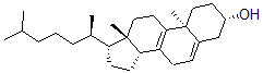structure of CAS# 70741-38-7, (3S,10S,13R,14R,17R)-10,13-Dimethyl-17-[(2R)-6-Methylheptan-2-Yl]-2,3,4,7,11,12,14,15,16,17-Decahydro-1H-Cyclopenta[a]Phenanthren-3-Ol;(3S,10S,13R,14R,17R)-17-[(1R)-1,5-Dimethylhexyl]-10,13-Dimethyl-2,3,4,7,11,12,14,15,16,17-Decahydro-1H-Cyclopenta[A]Phenanthren-3-Ol;Cholesta-5,8-Dien-3 Beta-Ol;Cholesta-5,8-Dien-3-Ol, (3Beta)-