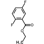structure of CAS# 708-25-8, Ethyl 2,5-difluorobenzoate;2,5-Difluoro-benzoic acid ethyl ester;2,5-Difluorobenzoic acid, ethyl ester;Ethyl 2,5-difluorobenzoate