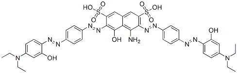 CAS#: 70833-46-4， 4-Amino-3,6-Bis[[4-[[4-(Diethylamino)-2-Hydroxyphenyl]Azo]Phenyl]Azo]-5-Hydroxy-2,7-Naphthalenedisulfonic Acid
