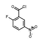 structure of CAS# 709-46-6, 2-Fluoro-5-nitrobenzoyl chloride;3-(Chloro<wbr>carbonyl)<wbr>-4-fluoro<wbr>nitrobenz<wbr>ene, 3-(C<wbr>hloroform<wbr>yl)-4-flu<wbr>oronitrob<wbr>enzene;MFCD08458077;TL8004996