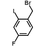 structure of CAS# 70931-59-8, 1-(Bromomethyl)-4-fluoro-2-iodobenzene;1-(Bromomethyl)-4-fluoro-2-iodobenzene;1-(Bromom<wbr>ethyl)-4-<wbr>fluoro-2-<wbr>iodobenze<wbr>ne, α-Bro<wbr>mo-4-fluo<wbr>ro-2-iodo<wbr>toluene;1-(Bromom<wbr>ethyl)-4-<wbr>fluoro-2-<wbr>iodobenze<wbr>ne; α-Bro<wbr>mo-4-fluo<wbr>ro-2-iodo<wbr>toluene