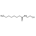 structure of CAS# 7112-02-9, N-(2-Hydroxyethyl)octanamide;(C8-C18) and C18 Unsaturated alkylcarboxylic acid amide;Amides, C8-18 and C18-unsatd, N-(hydroxyethyl);C8-C18 An<wbr>d C18 uns<wbr>aturated <wbr>alkylcarb<wbr>oxylic ac<wbr>id amide <wbr>monoethan<wbr>ol