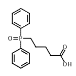 structure of CAS# 71140-70-0, 5-(Diphenylphosphoryl)pentanoic acid;5-(diphenylphosphinyl)-pentanoic acid;Diphenylphosphine Acid