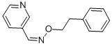 structure of CAS# 71172-65-1, 3-Pyridinealdoxime O-Phenethyl Ether;N-(2-Phenylethoxy)-1-(3-Pyridyl)Methanimine;(E)-2-Phenylethoxy-(3-Pyridylmethylene)Amine;2-Phenylethoxy-(3-Pyridylmethylene)Amine