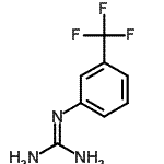 structure of CAS# 71198-37-3, 1-[3-(Trifluoromethyl)phenyl]guanidine;N-(3-Trifluoromethyl-phenyl)-guanidine;N-[3-(trifluoromethyl)phenyl]guanidine