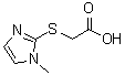 结构式 CAS# 71370-42-8, [(1-甲基-1H-咪唑-2-基)硫基]乙酸