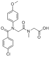 CAS#: 71455-83-9， N-(N-(4-Chlorobenzoyl)-N-(4-Methoxyphenyl)Glycyl)-N-Methylglycine