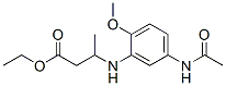 structure of CAS# 71519-94-3, Ethyl 3-[[5-(Acetylamino)-2-Methoxyphenyl]Amino]Butyrate;Ethyl 3-[(5-Acetamido-2-Methoxy-Phenyl)Amino]Butanoate;3-[(5-Acetamido-2-Methoxyphenyl)Amino]Butanoic Acid Ethyl Ester;3-[(5-Acetamido-2-Methoxy-Phenyl)Amino]Butyric Acid Ethyl Ester