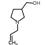 structure of CAS# 71548-32-8, (1-Allyl-3-pyrrolidinyl)methanol;(1-allyl-3-pyrrolidinyl)methanol;(1-Allylpyrrolidin-3-yl)methanol;(1-Allyl-pyrrolidin-3-yl)-methanol