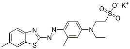 CAS#: 71673-05-7， Potassium 2-[Ethyl[3-Methyl-4-[(6-Methyl-2-Benzothiazolyl)Azo]Phenyl]Amino]Ethanesulphonate