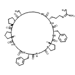 CAS#: 71685-02-4， 2-{3-[(5aS,11R,18S,21S,23aS,32S,37aS)-11-Amino-21,32-dibenzyl-5,10,17,20,23,28,31,34,37-nonaoxohexatriacontahydro-5H-tripyrrolo[1,2-a:1',2'-d:1'',2''-p][1,4,7,10,13,16,19,22,25]nonaazacyclohentriacontin-18-yl]propyl}guanidine