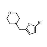 structure of CAS# 71897-83-1, 4-[(5-Bromo-2-furyl)methyl]morpholine;4-[(5-bromo-2-furyl)methyl]morpholine;4-[(5-BROMOFUR-2-YL)METHYL]MORPHOLINE