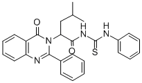 CAS#: 72045-76-2， 4-Methyl-2-(4-Oxo-2-Phenylquinazolin-3-Yl)-N-(Phenylcarbamothioyl)Pentanamide