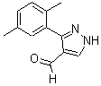 structure of CAS# 720696-71-9, 3-(2,5-Dimethylphenyl)-1H-pyrazole-4-carbaldehyde;1H-pyrazole-4-carboxaldehyde, 3-(2,5-dimethylphenyl);5-(2,5-dimethylphenyl)-1H-pyrazole-4-carbaldehyde;MFCD04967061