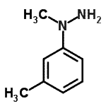 structure of CAS# 72233-91-1, 1-Methyl-1-(3-methylphenyl)hydrazine;1-Methyl-1-(m-tolyl)hydrazine;AE-848/30742028;ZINC00348852