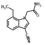 CAS#: 722467-96-1， 2-(3-Cyano-7-ethyl-1H-indol-1-yl)acetamide