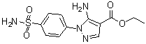 结构式 CAS# 72292-62-7, 5-氨基-1-(4-氨基磺酰基苯基)-1H-吡唑-4-羧酸乙酯