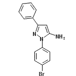 结构式 CAS# 72411-50-8, 1-(4-溴苯基)-3-苯基-1H-吡唑-5-胺