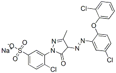 CAS#: 72479-28-8， Sodium 4-Chloro-3-[4-[5-Chloro-2-(2-Chlorophenoxy)Phenyl]Diazenyl-3-Methyl-5-Oxo-4H-Pyrazol-1-Yl]Benzenesulfonate