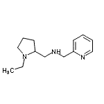 结构式 CAS# 727360-98-7, 1-(1-乙基-2-吡咯烷基)-N-(2-吡啶基甲基)甲胺