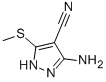 结构式 CAS# 72760-85-1, 3-氨基-5-(甲硫基)-1H-吡唑-4-甲腈