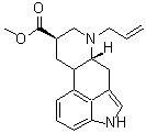 structure of CAS# 72821-79-5, Methyl (8beta)-6-allylergoline-8-carboxylate