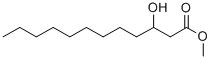 structure of CAS# 72864-23-4, 3-Hydroxy-Dodecanoic Acid Methyl Ester;3-Hydroxydodecanoic Acid Methyl Ester;3-Hydroxylauric Acid Methyl Ester;Methyl-3-Hydroxydodec-5-Enoate