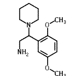 structure of CAS# 72864-28-9, 2-(2,5-Dimethoxyphenyl)-2-(1-piperidinyl)ethanamine;2-(2,5-Dimethoxy-phenyl)-2-piperidin-1-yl-ethylamine;2-(2,5-dimethoxyphenyl)-2-piperidylethylamine;MFCD09262148