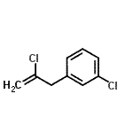 structure of CAS# 731772-04-6, 1-Chloro-3-(2-chloro-2-propen-1-yl)benzene;2-Chloro-3-(3-chlorophenyl)-1-propene;2-Chloro-3-(3-chlorophenyl)prop-1-ene;3-(2-Chloroprop-2-en-1-yl)chlorobenzene