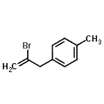 structure of CAS# 731772-21-7, 1-(2-Bromo-2-propen-1-yl)-4-methylbenzene;2-Bromo-3-(4-methylphenyl)-1-propene;2-Bromo-3-(4-methylphenyl)prop-1-ene;4-(2-Bromoallyl)toluene