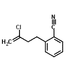 structure of CAS# 731772-24-0, 2-(3-Chloro-3-buten-1-yl)benzonitrile;2-(3-Chlorobut-3-en-1-yl)benzonitrile;2-chloro-4-(2-cyanophenyl)-1-butene;2-Chloro-4-(2-cyanophenyl)but-1-ene