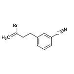 structure of CAS# 731772-72-8, 3-(3-Bromo-3-buten-1-yl)benzonitrile;2-bromo-4-(3-cyanophenyl)-1-butene