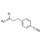 structure of CAS# 731772-76-2, 4-(3-Bromo-3-buten-1-yl)benzonitrile;2-bromo-4-(4-cyanophenyl)-1-butene